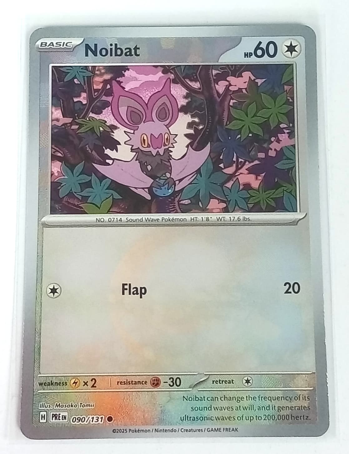 Noibat 90/131 Prismatic Evolutions Holo Pokémon Card 2025
