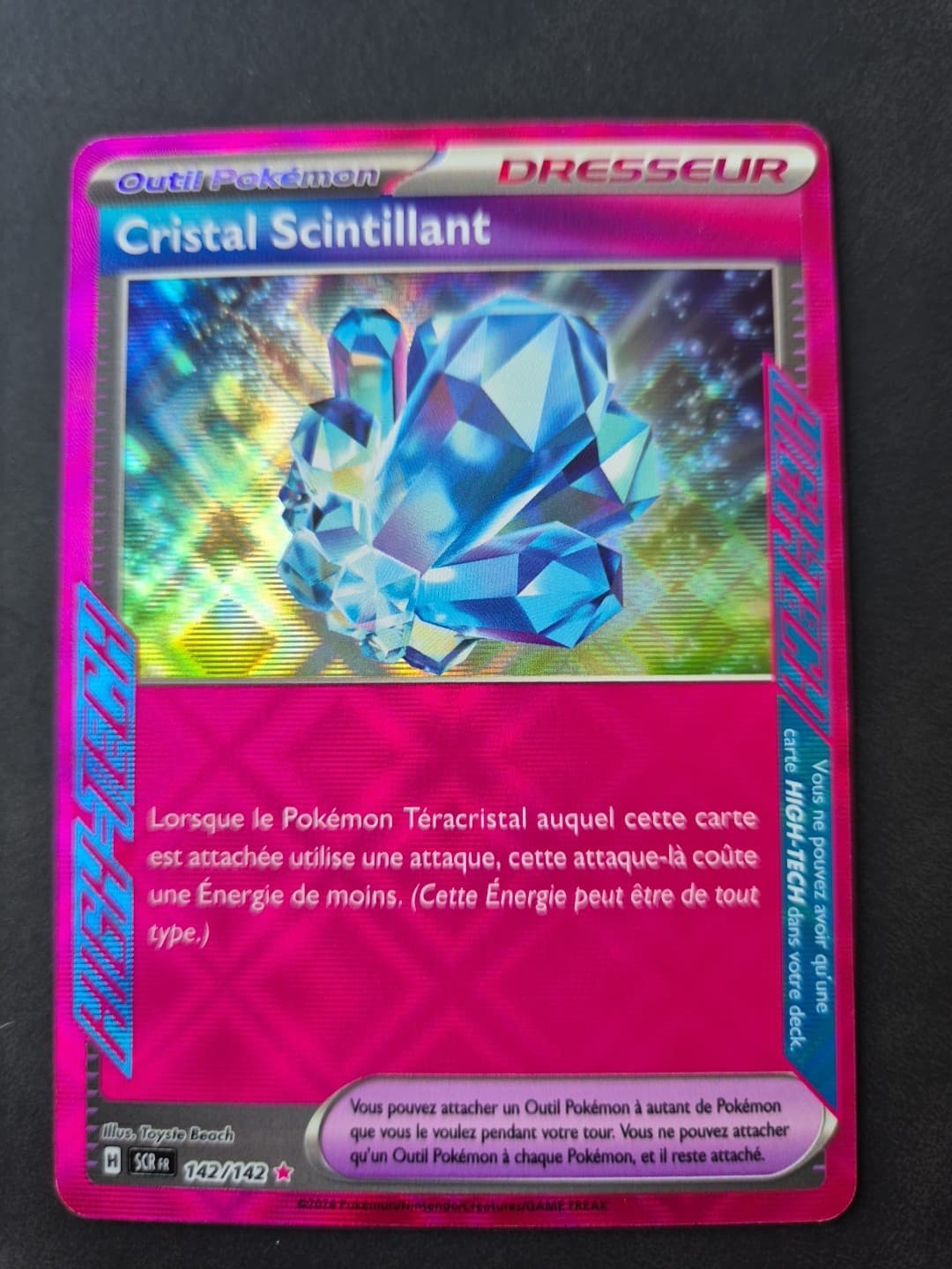 Carte Pokémon Cristal scintillant 142/142 EV07 Couronne Stéllaire SCR High Tech