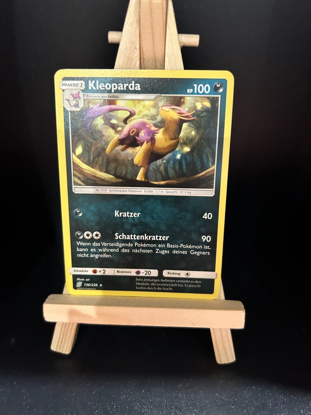Kleoparda 136/236 Pokemon Karte TCG aus Bund der Gleichgesinnten