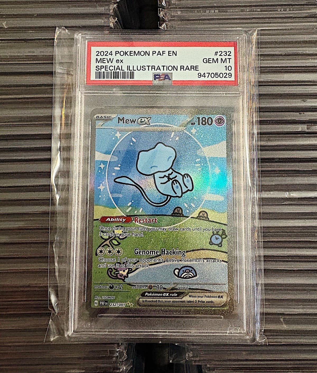 Pokémon Mew ex Holo SV: Paldean Fates 232/091 SIR 2024 PSA 10