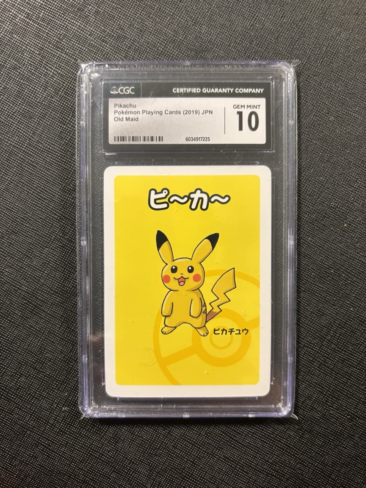CGC 10 Pikachu Old Maid Playing Cards 2019 Japanese Pokemon Card