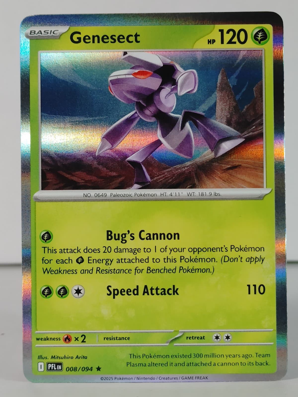Genesect - POKEMON - Phantasmal Flames - 008/094 - Rare - NM -B