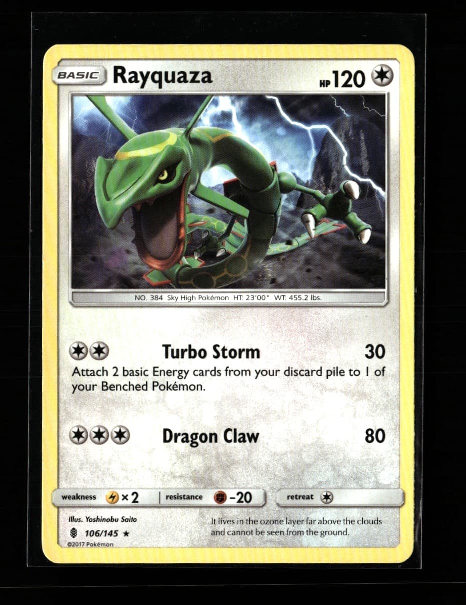 Rayquaza Rare SM Guardians Rising 106/145 Colorless Pokemon Card