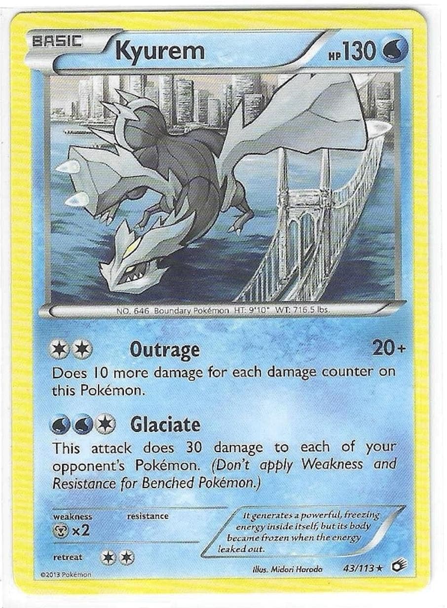 Kyurem 43/113 Pokémon Legendary Treasures Holo Rare - LP