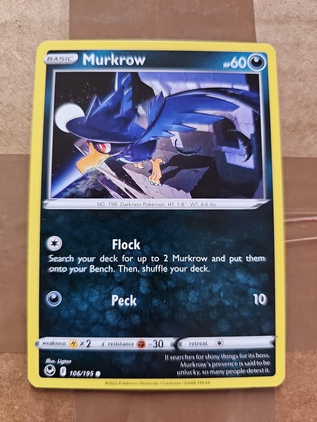Kramurx/Murkrow 106/195 Non Holo Silberne Sturmwinde