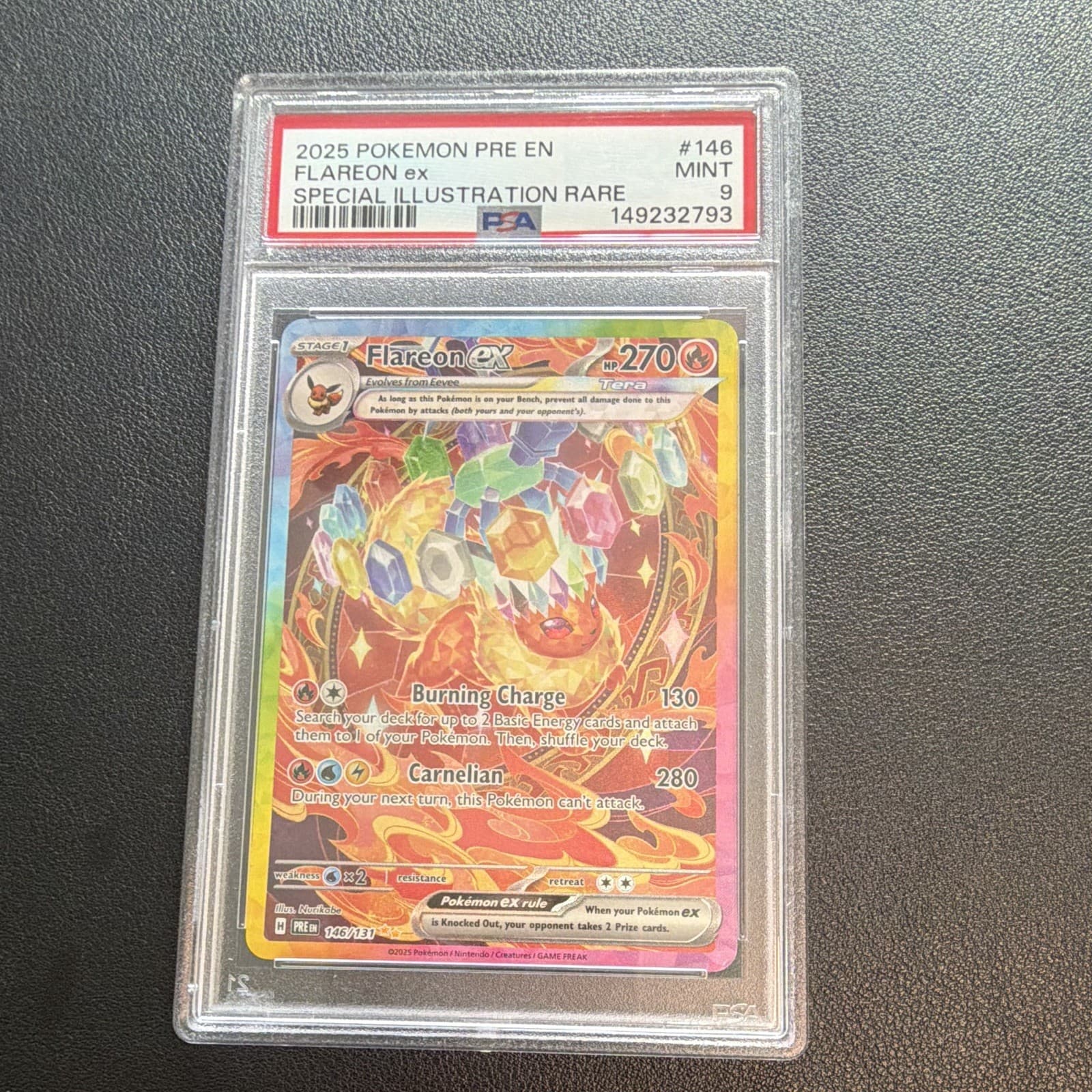 Pokemon TCG The Pokemon Company Flareon ex 146/131 SIR Holo Eng PSA 9