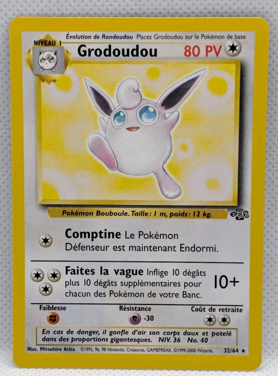 Carte Pokémon GRODOUDOU 32/64 Jungle Wizards 2000 FR NEAR MINT