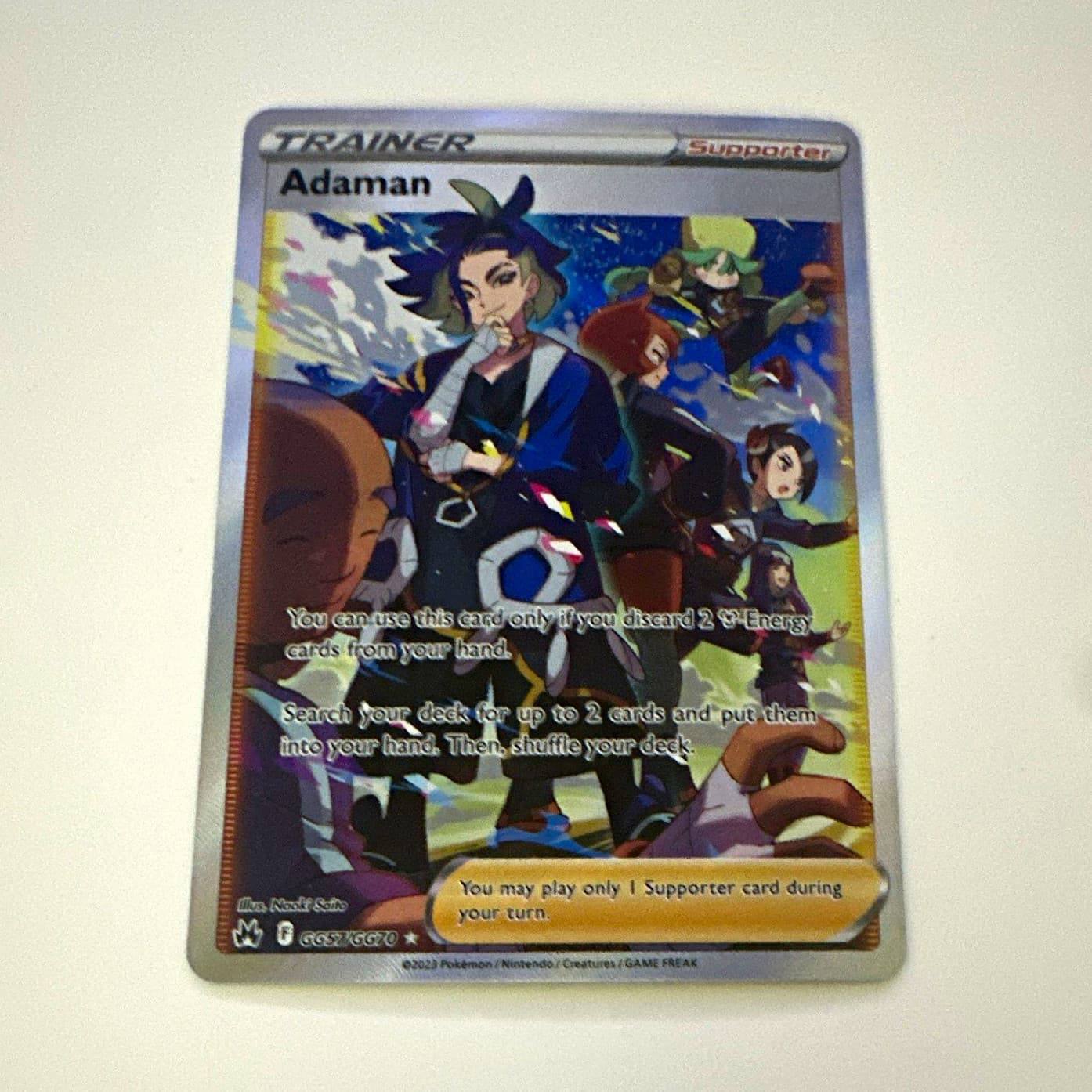 Pokemon TCG Adaman GG57/GG70 Crown Zenith Galarian Gallery UR Holo Full Art