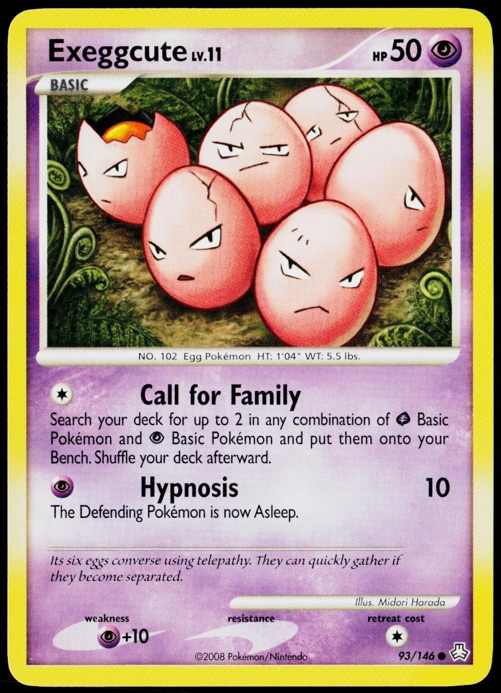 Exeggcute 93/146 Common Legends Awakened Pokemon Lightly Played
