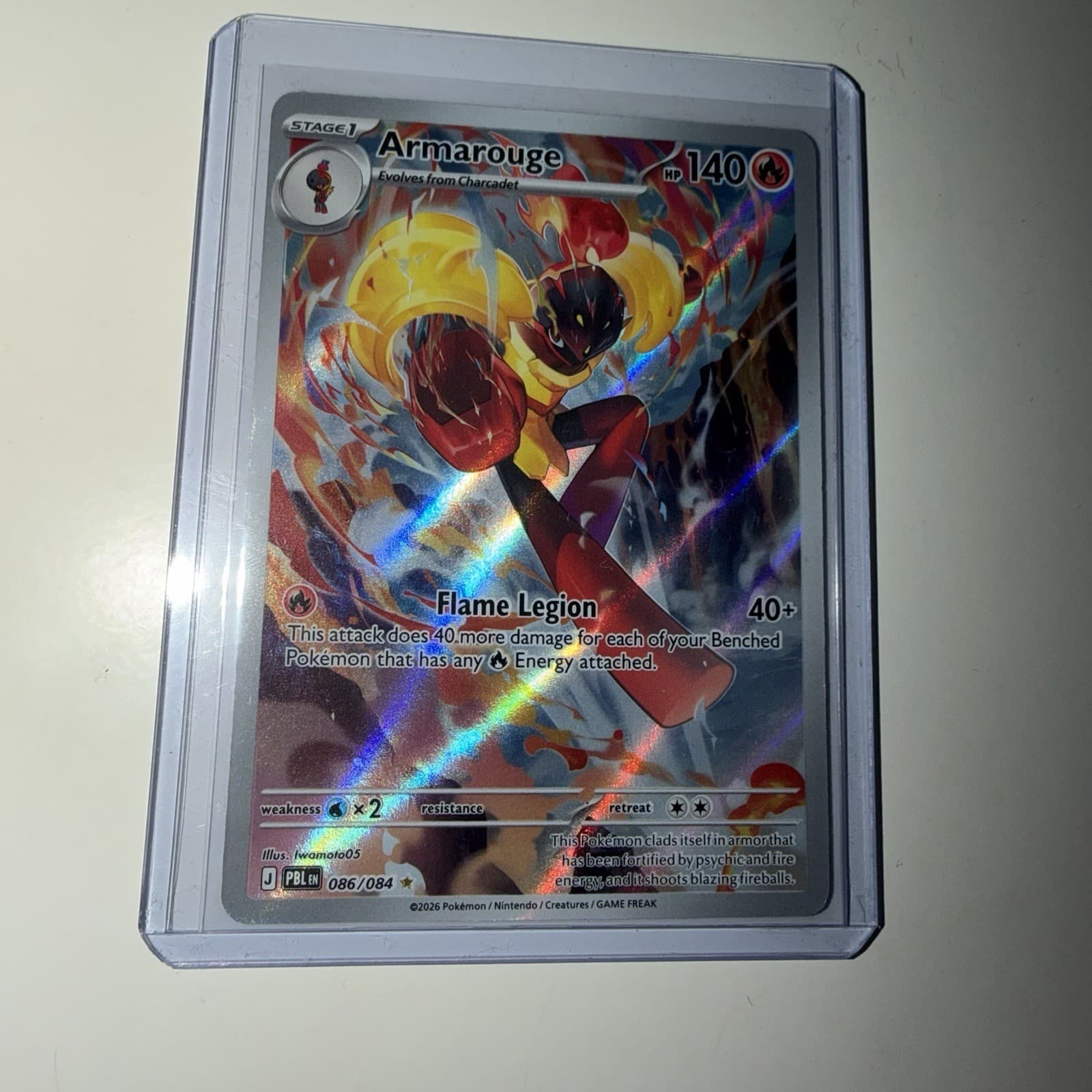 Armarouge 86/084 Pitch Black Illustration Rare Holo 2026 Pokemon