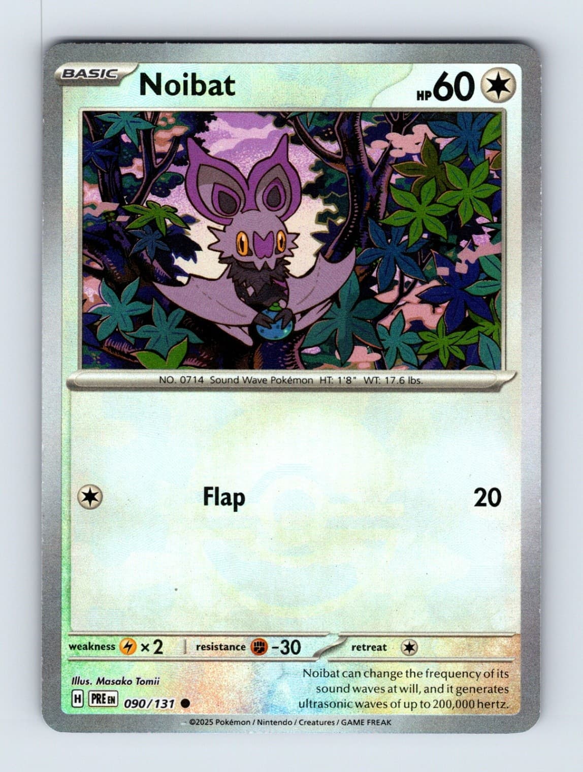 Noibat - Prismatic Evolutions 090/131 - Poké Ball Rev Holo - NM - Pokémon