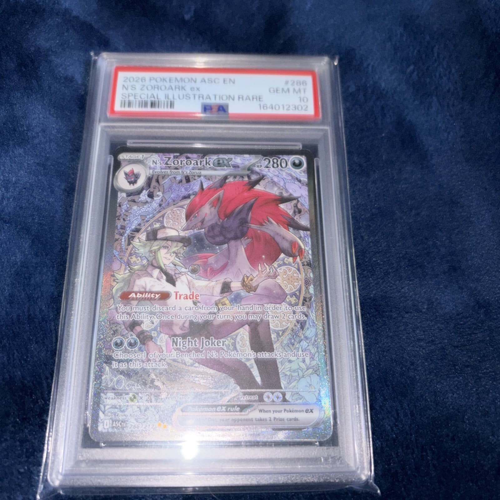 N'S ZOROARK EX Ascended Heroes Special Illustration Rare 286/217 PSA 10 Pokemon