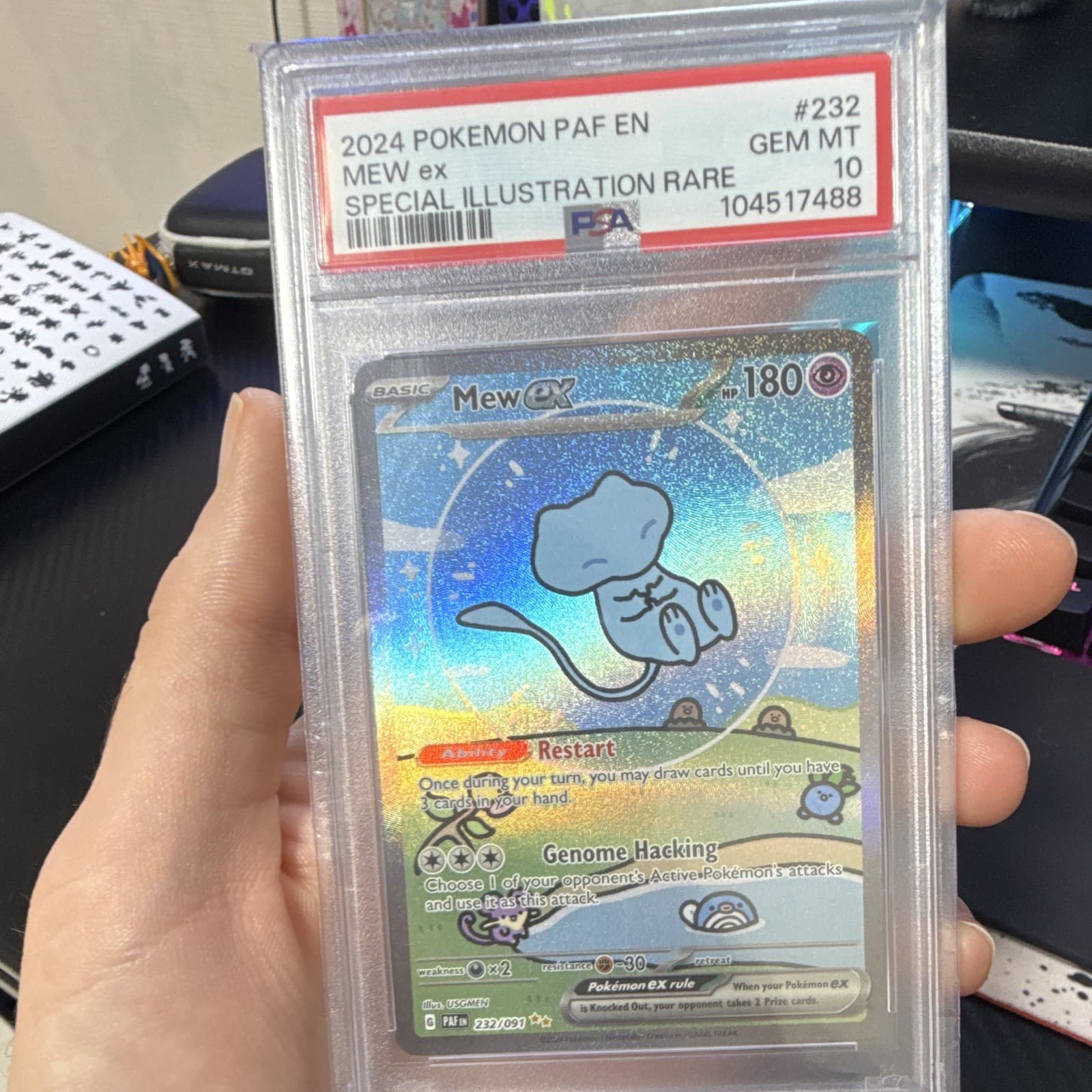 PSA 10 Mew ex 232/091 SV Paldean Fates SIR Holo English 2024