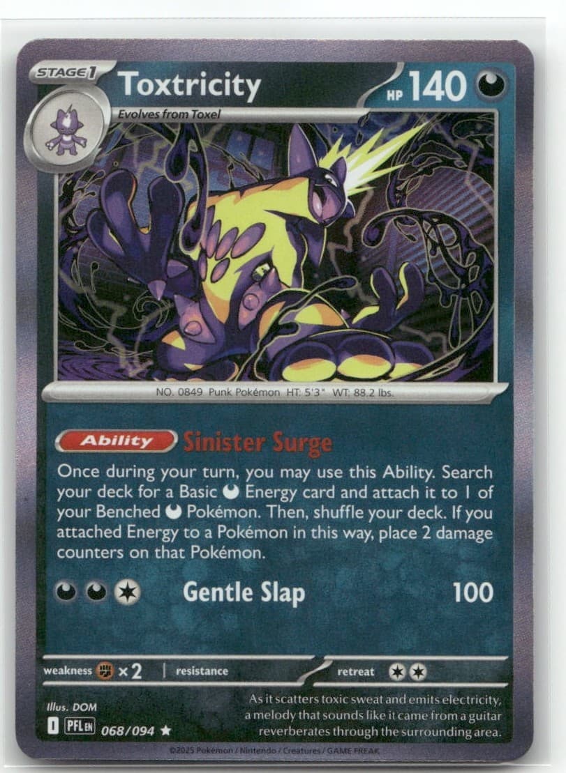 Toxtricity 068/094 Holo Phantasmal Flames Pokemon TCG