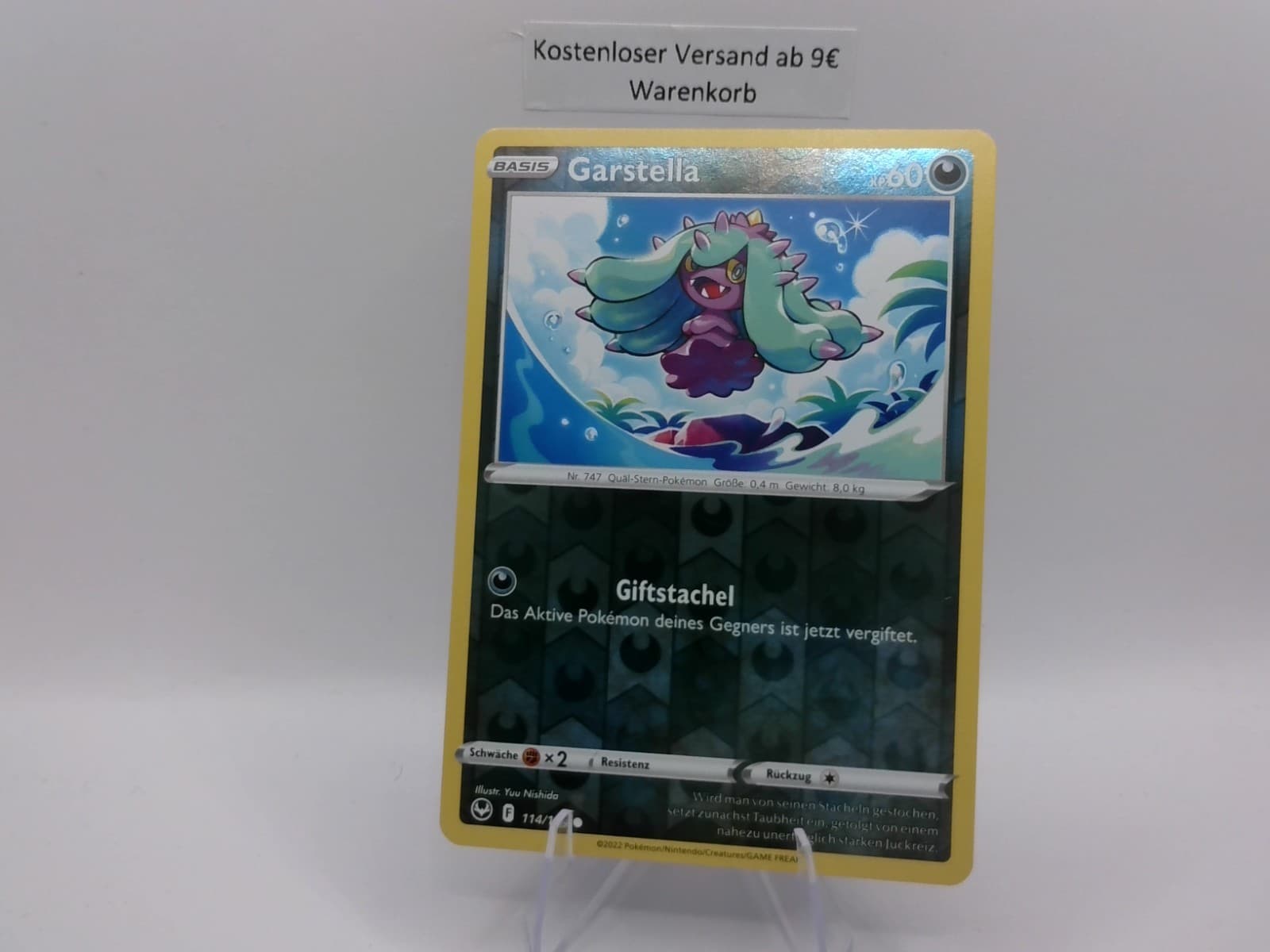 Pokémonkarte Garstella 114/195 Silberne Sturmwinde Original