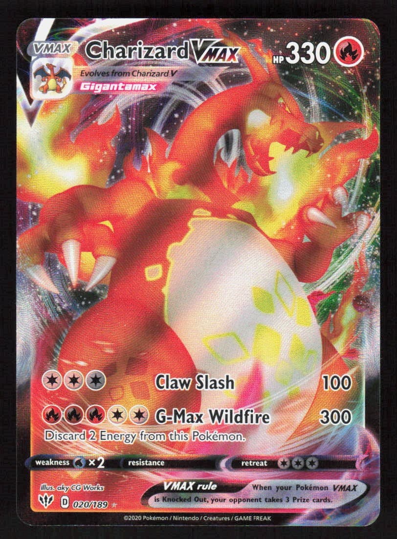 Pokemon Charizard VMAX 020/189 VMAX Rare Holo Darkness Ablaze (NM)