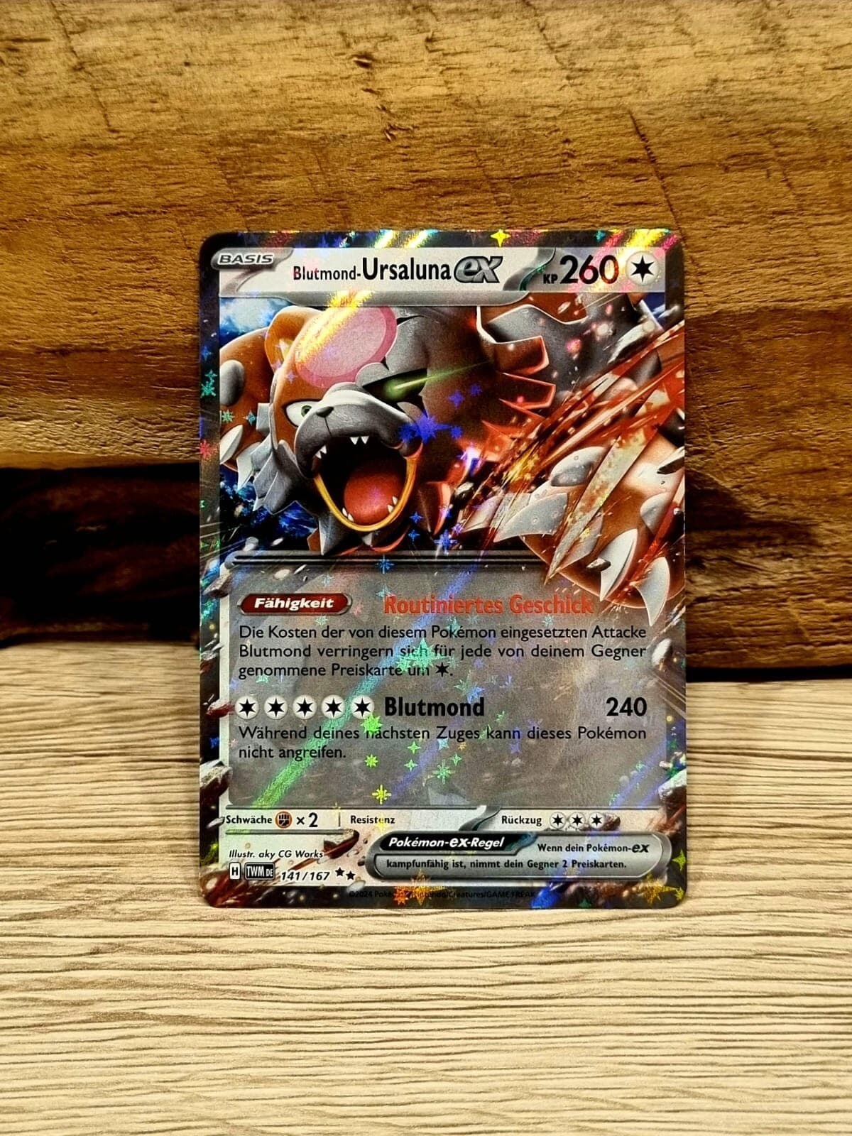 Pokemon Maskerade im Zwielicht Blutmond Ursaluna ex 141/167 Near Mint deutsch