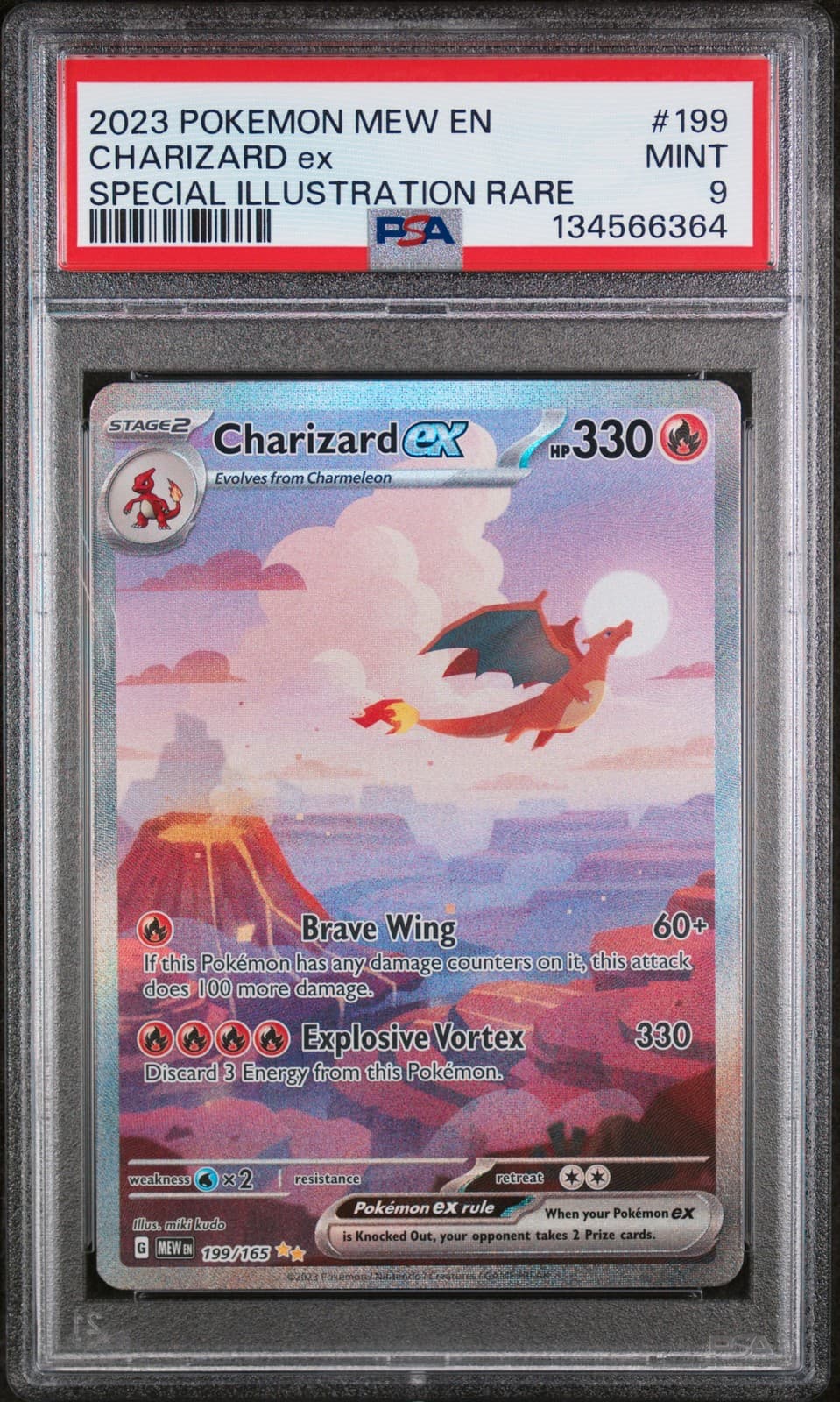 Charizard EX 199/165 Special Illustration Rare 151 Pokemon PSA 9 Mint