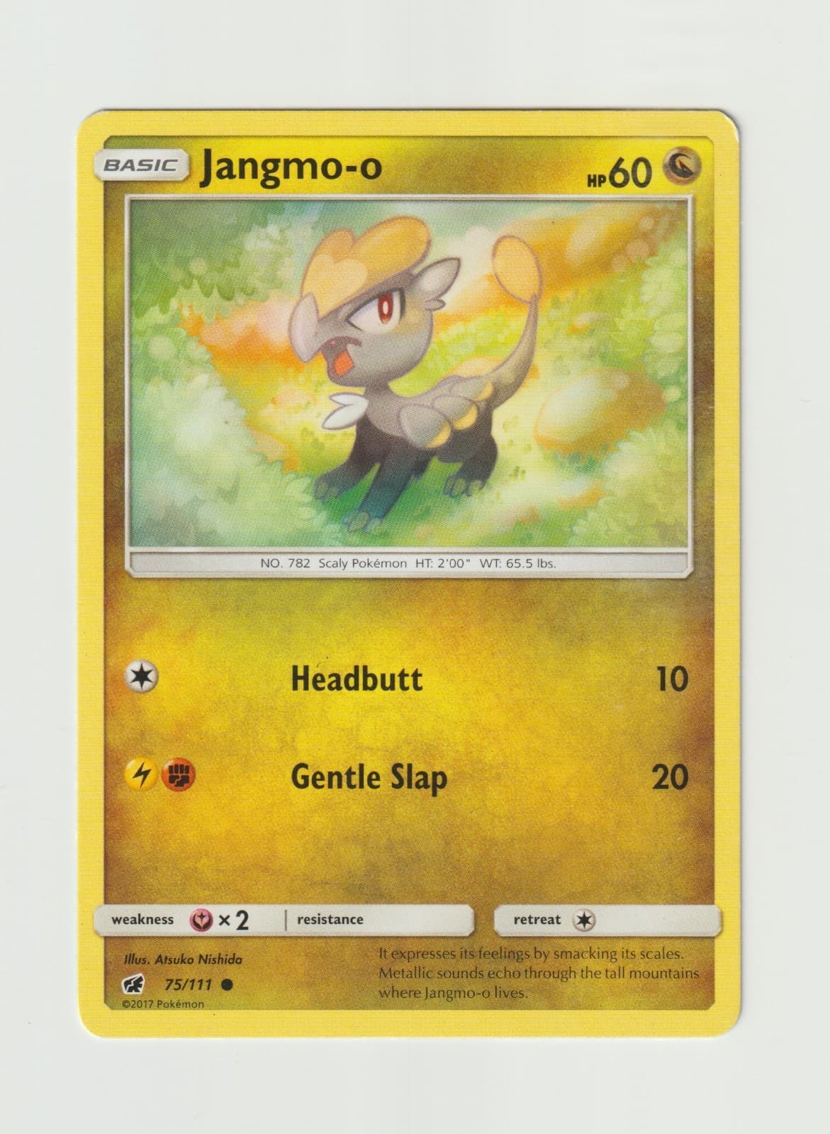 Jangmo-o Pokemon TCG Sun & Moon Crimson Invasion Card 75/111