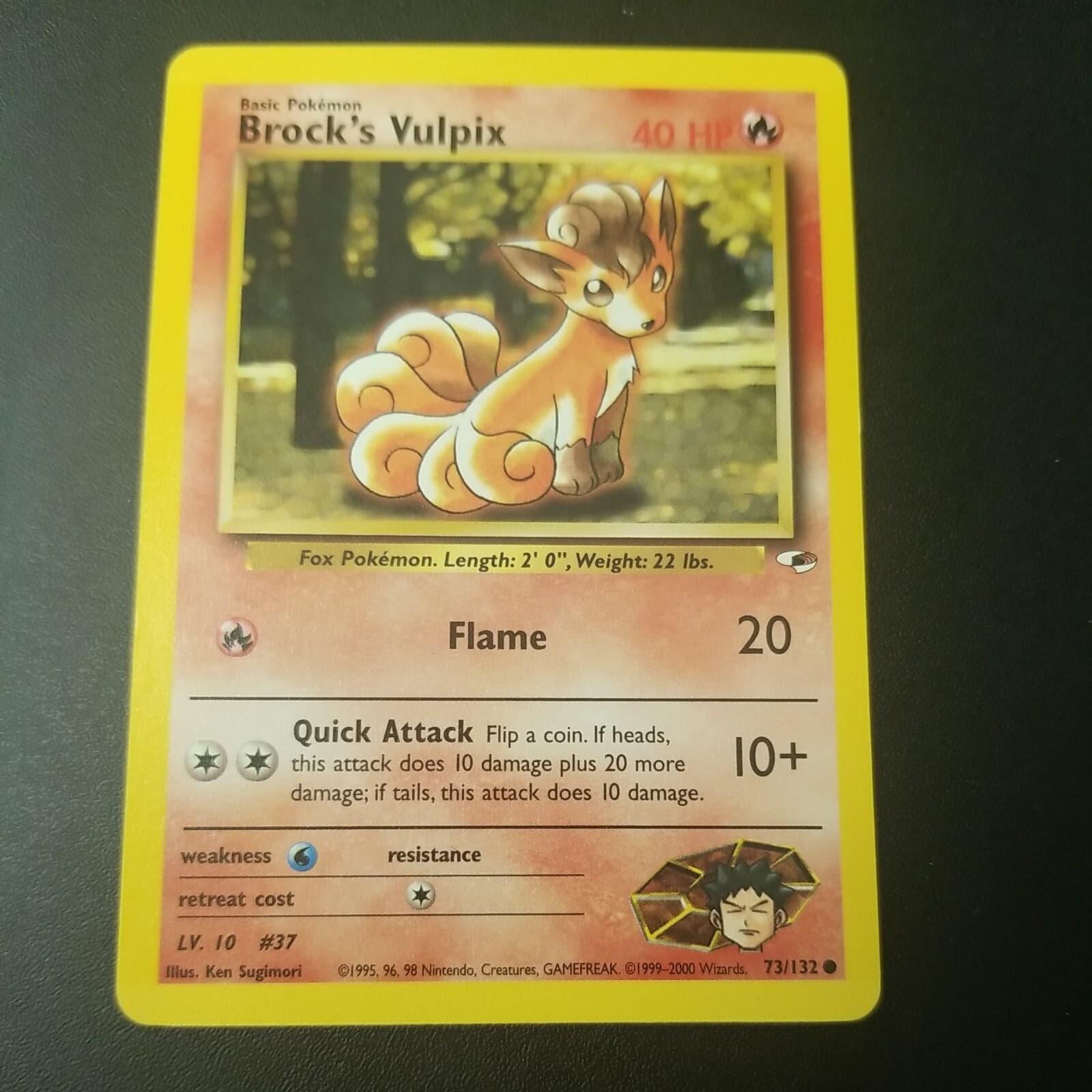 BROCK’S VULPIX - Gym Heroes Set - 73/132 - Common - Pokemon Card - NM