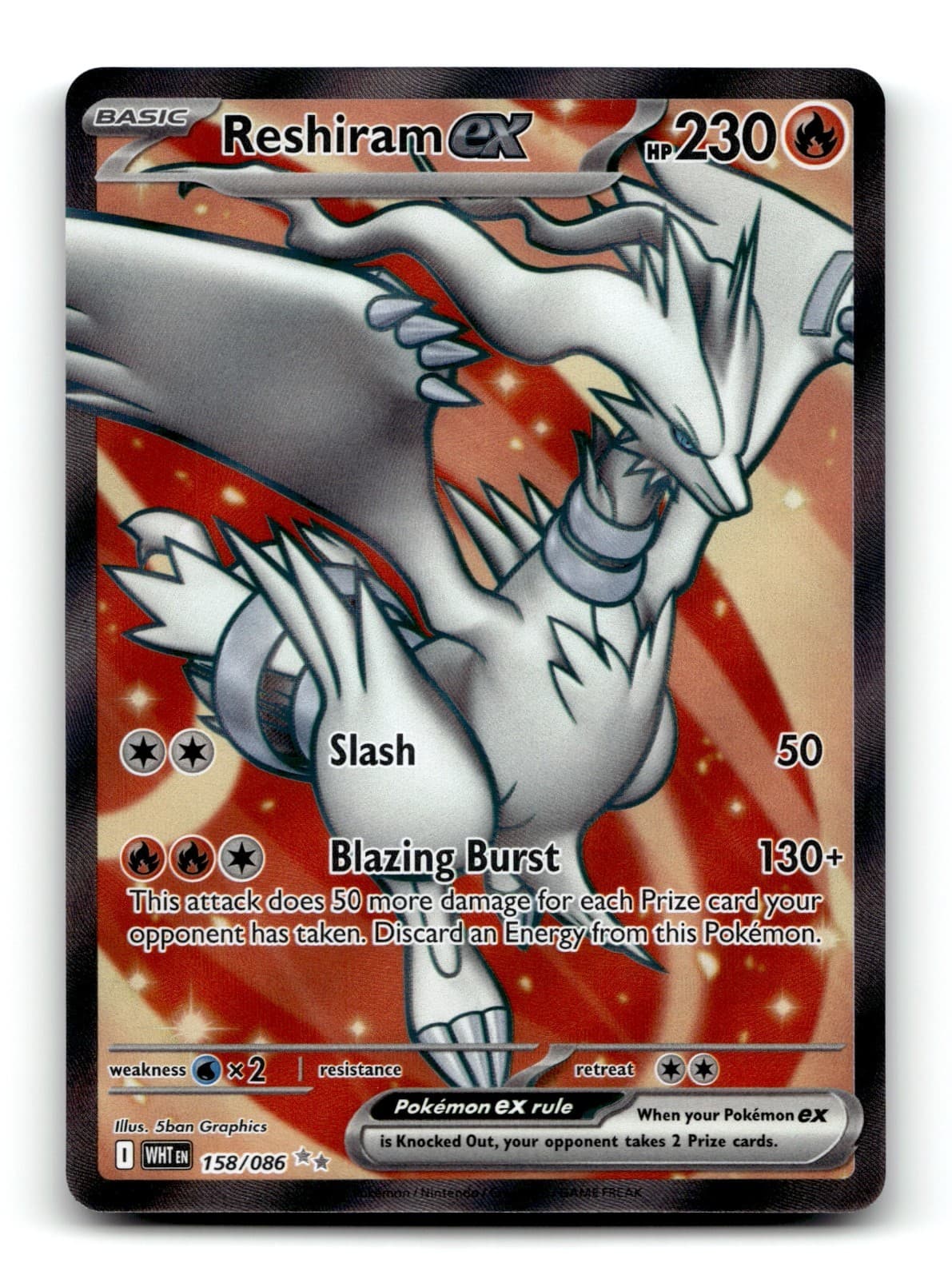 Reshiram EX 158/086 - Pokemon Sv: White Flare - Ultra Rare