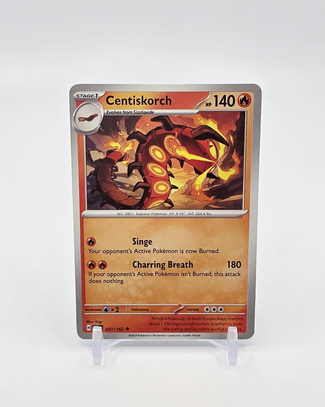 Centiskorch Uncommon Pokémon TCG Temporal Forces 37/162