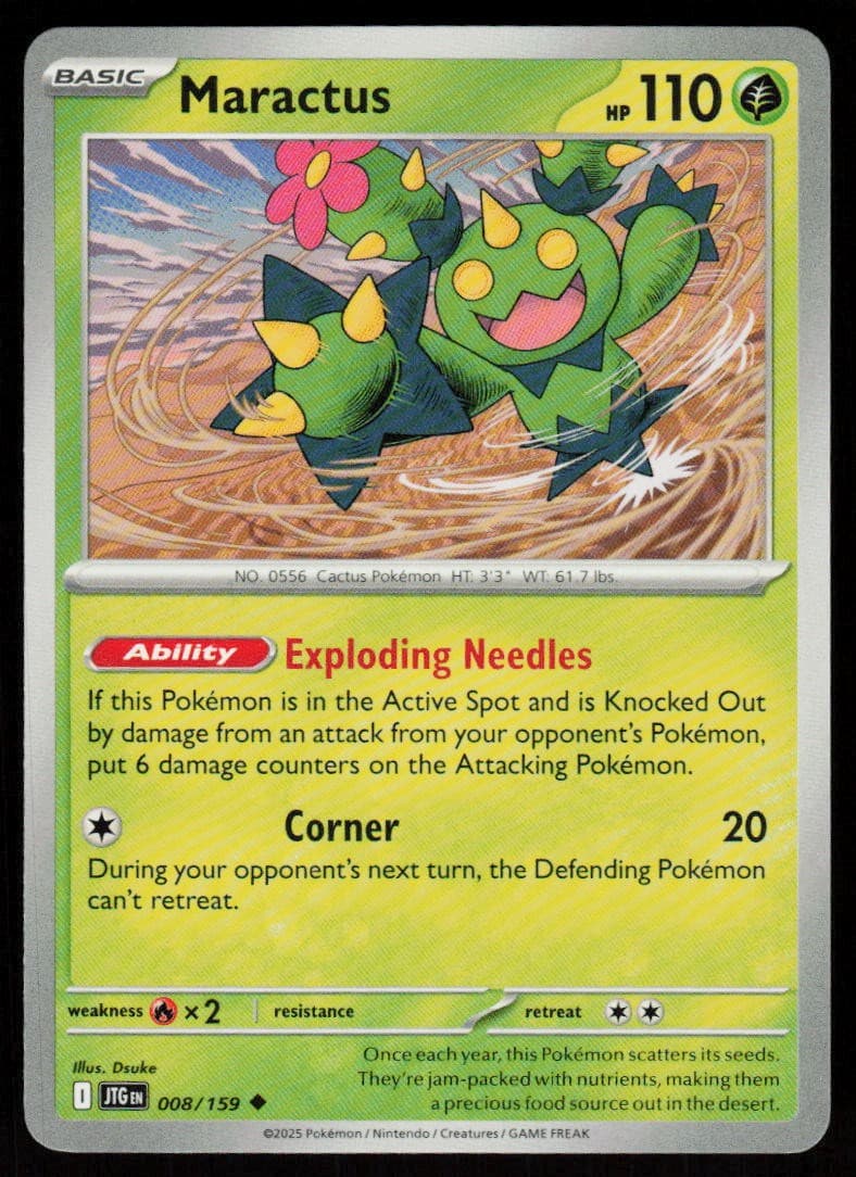 Maractus 008/159 Uncommon Journey Together Pokemon Near Mint