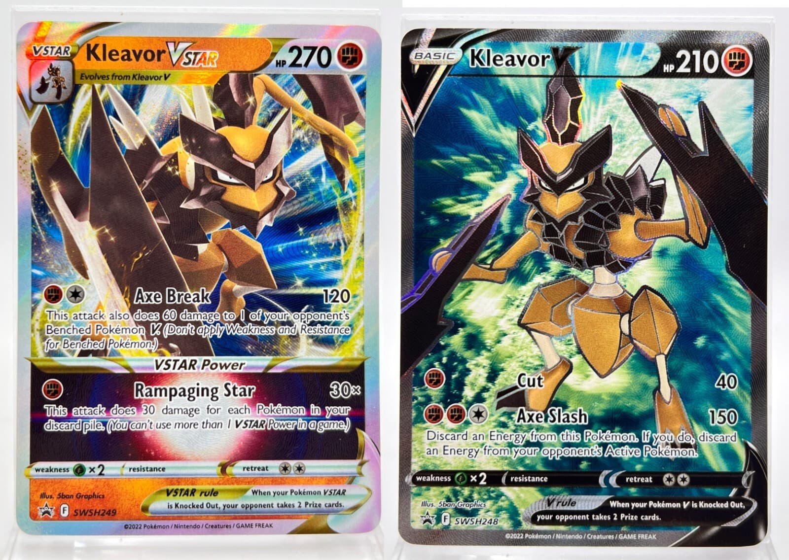 Kleavor V SWSH248 Kleavor Vstar SWSH249 Black Star Promo Pokémon Card