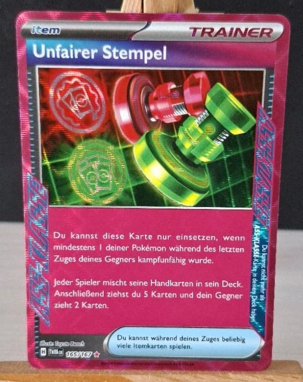 Unfairer Stempel ASS Trainer | 165/167 | Maskerade im Zwielicht | NM | Pokemon