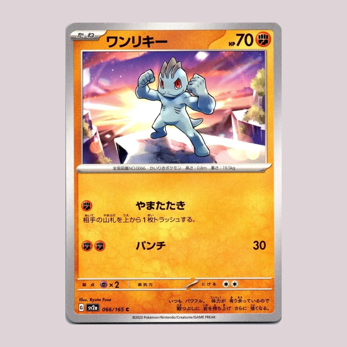 Machop 066/165 Common SV2a: Pokemon Card 151 Pokemon Japanese Near Mint