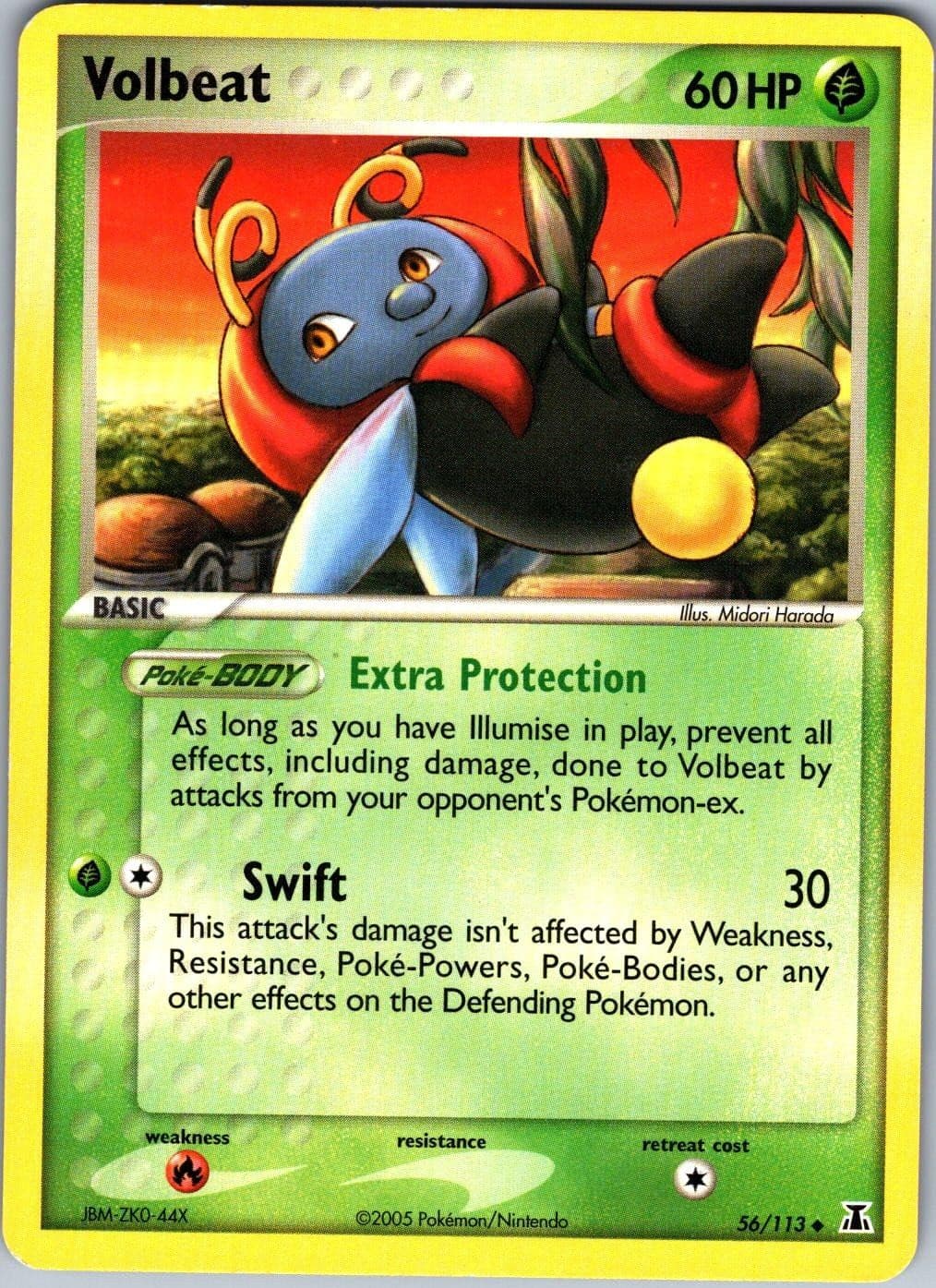 Volbeat 56/113 Uncommon Delta Species Pokemon Lightly Played