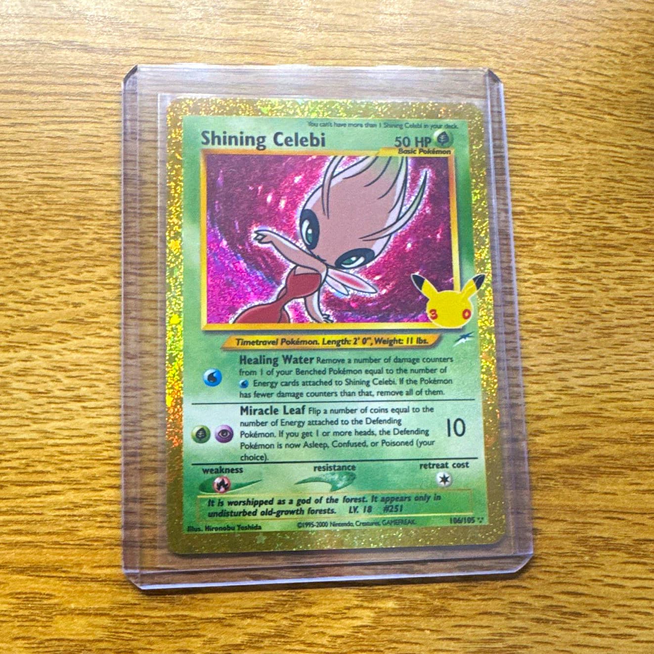 Nintendo Shining Celebi 106/105 Neo Destiny Holo Unlimited English 50HP 2002