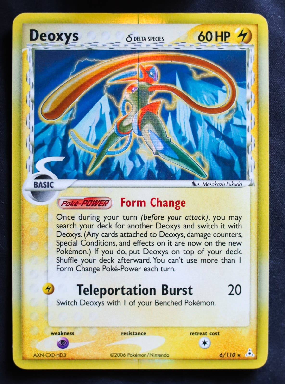 Deoxys (Speed) (Delta Species) - 6/110 - Pokemon Ex Holon Phantoms Holo Card