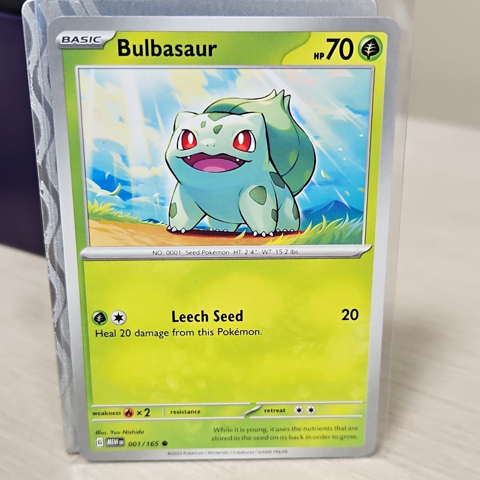 Pokemon Bulbasaur 001/165 Sv: Scarlet & Violet 151 Regular (English)