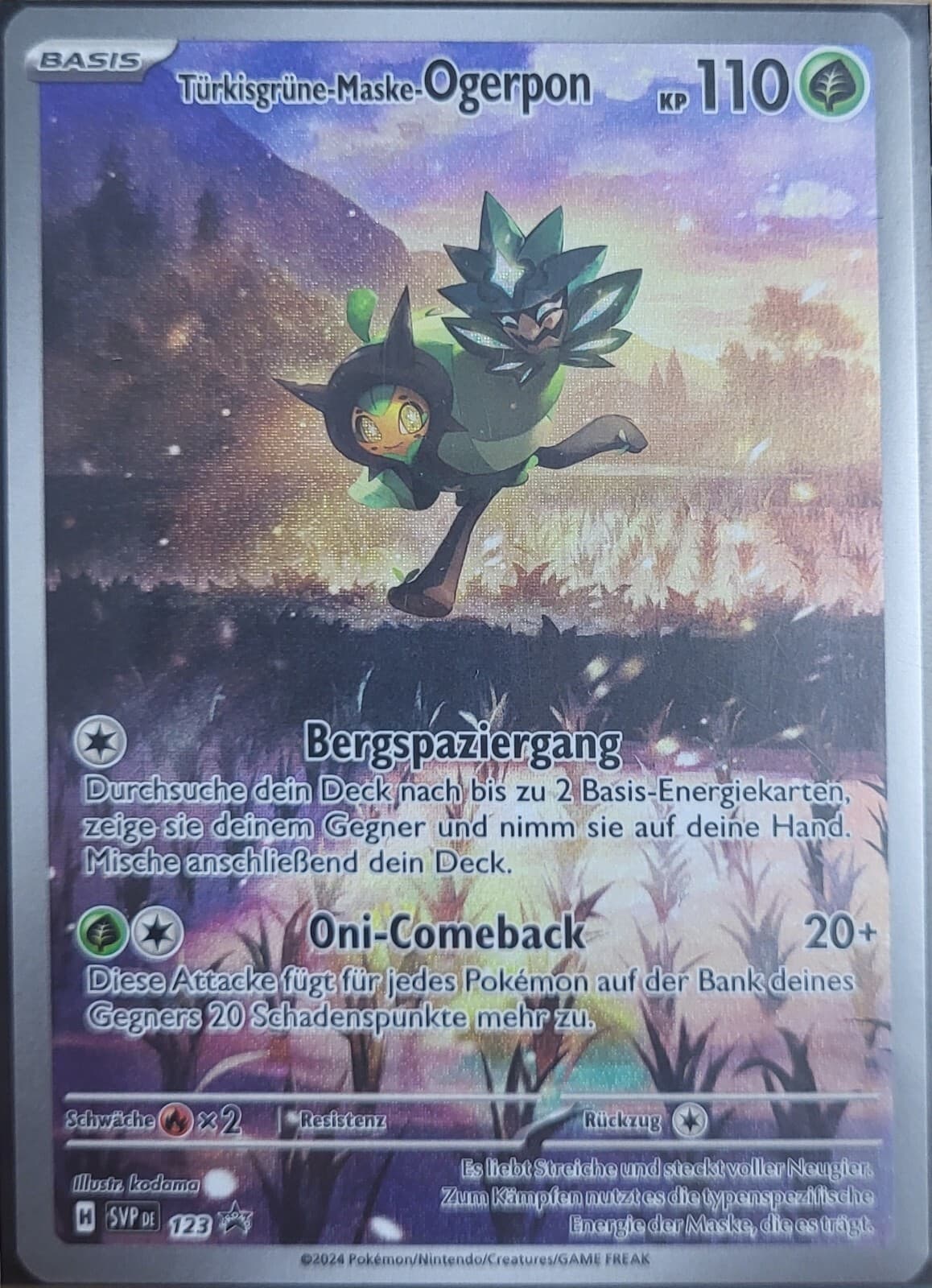 Türkisgrüne Maske Ogerpon (SVP 123) - Pokemon Karte - SV Black Star Promos