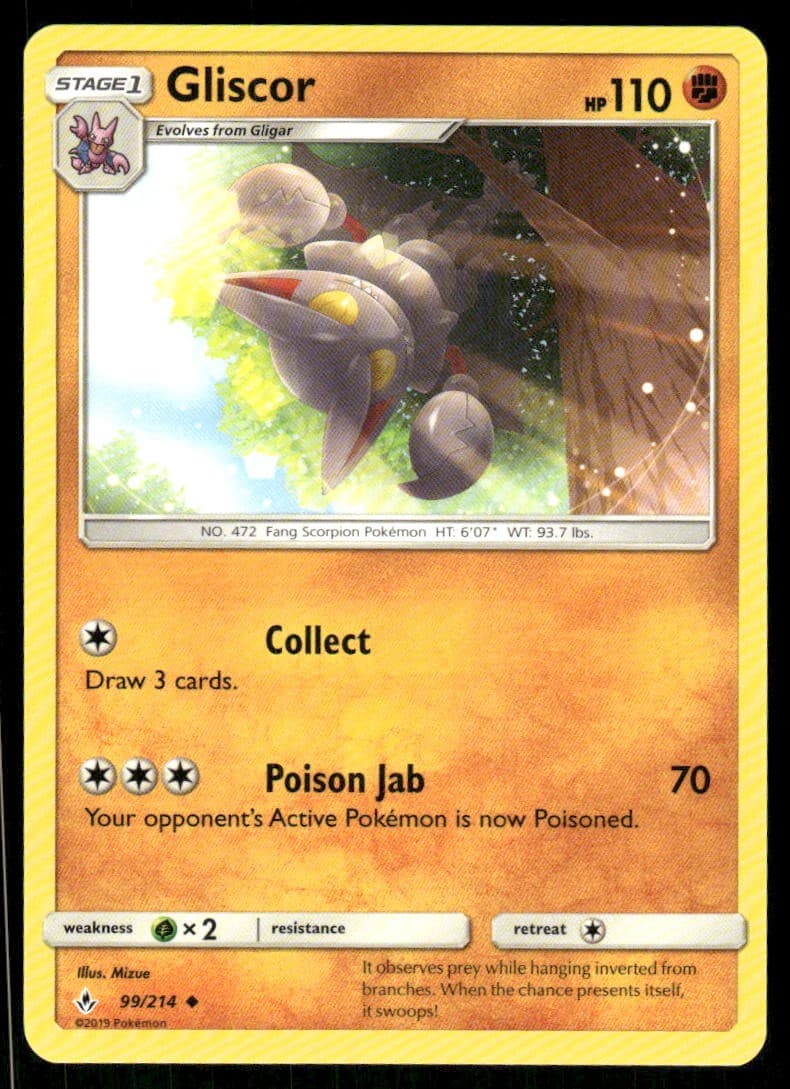 Gliscor SM - Unbroken Bonds [99/214] Uncommon NM Pokemon