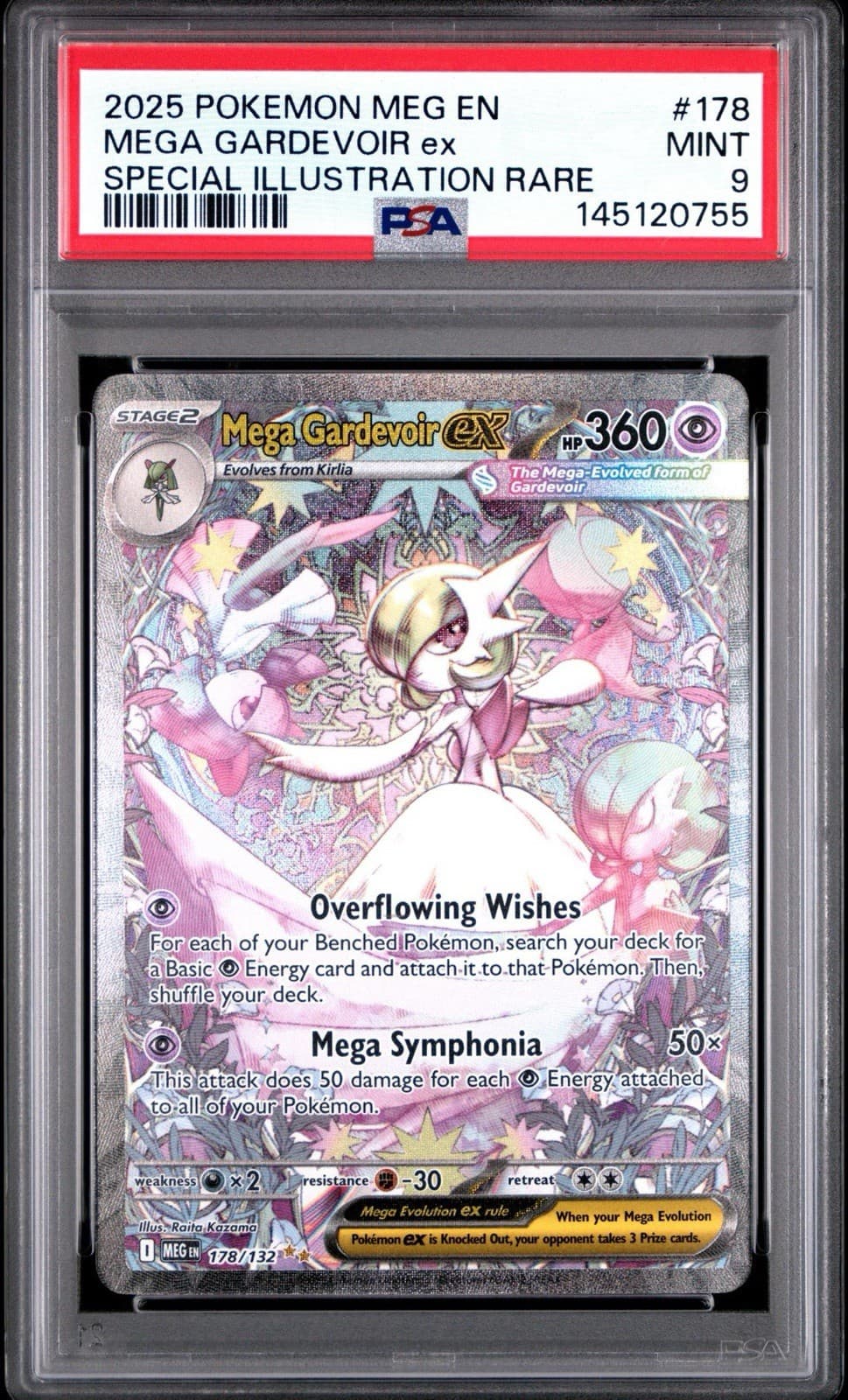 Mega Gardevoir ex 178/132 Mega Evolution Mint PSA 9