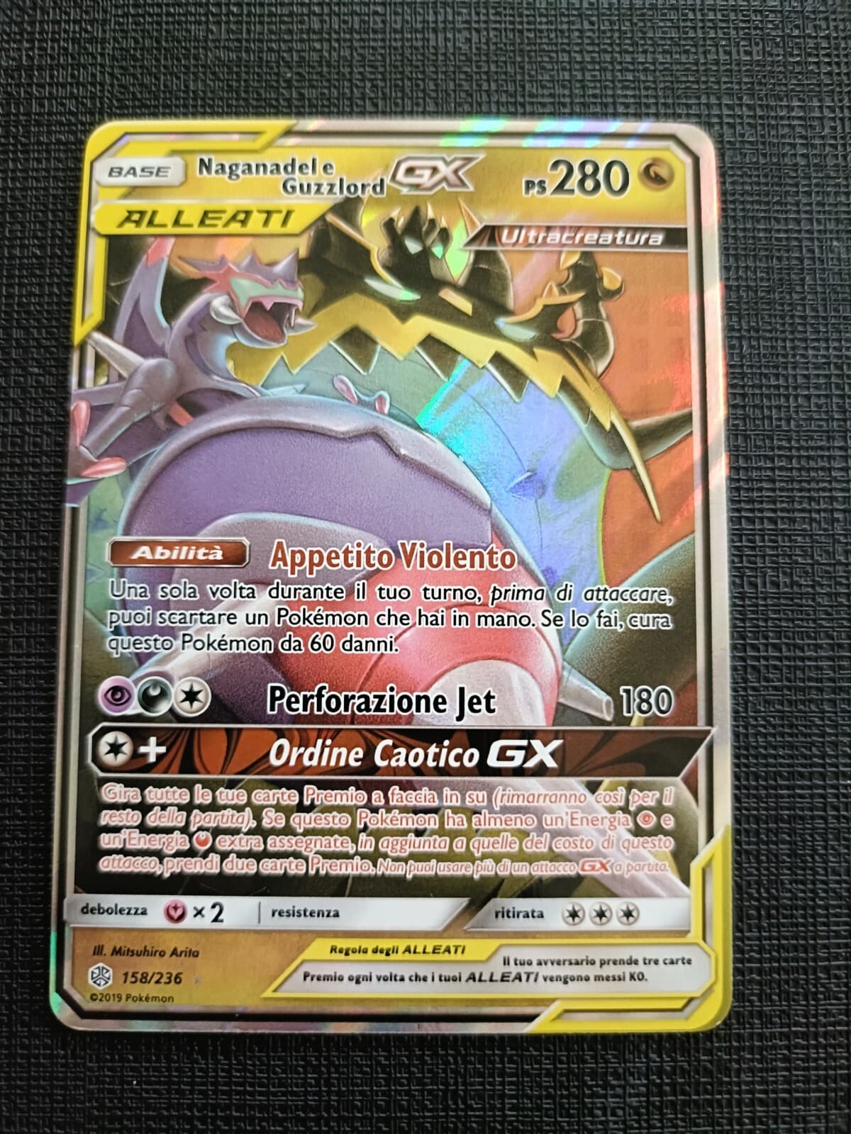 Naganadel e Guzzlord GX Alleati 158/236 Mint Eclissi Cosmica Pokemon Ita A3