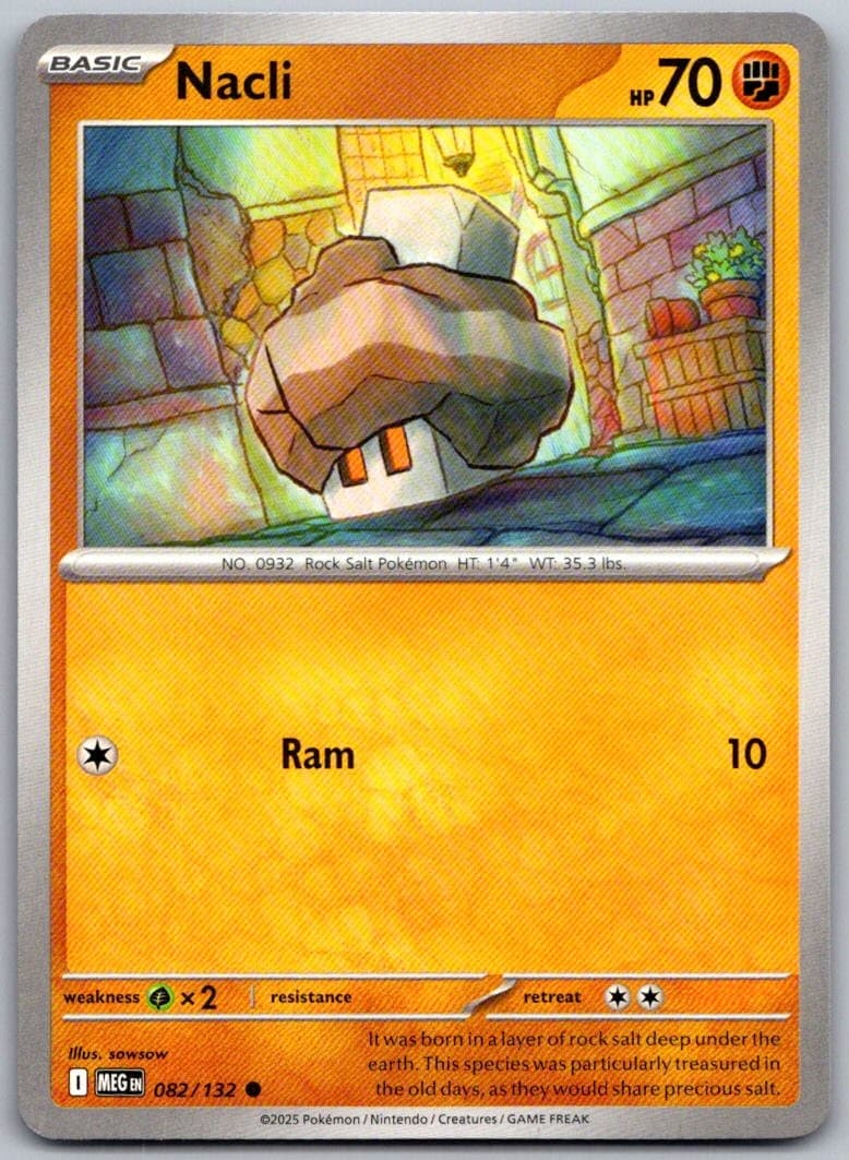Nacli Mega Evolution 082/132 Common PokéMon — English Near Mint