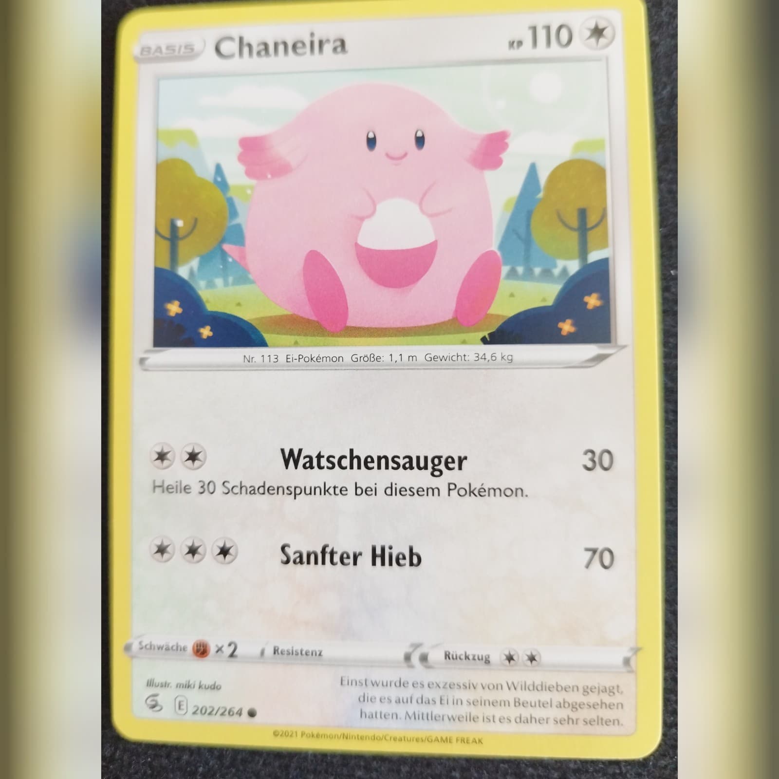 Pokemon Karte * Chaneira * 202/264 * Fusionsangriff * 2021 * Deutsch * NM *