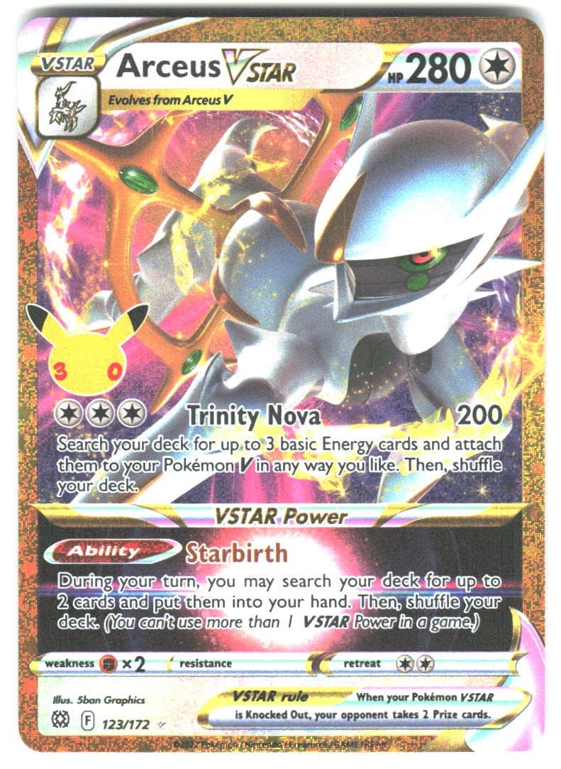 Arceus VSTAR Holo Classic Collection ME: 30th Celebration Classic Collection 123