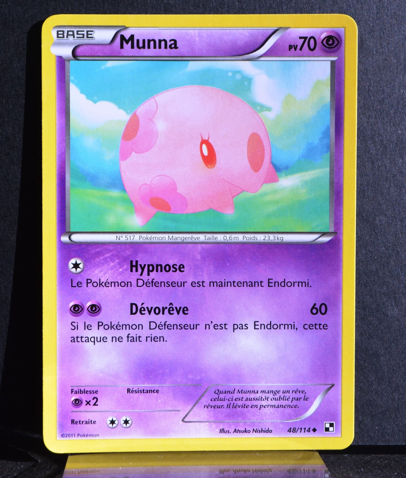 carte Pokémon 48/114 Munna Noir & Blanc NEUF FR