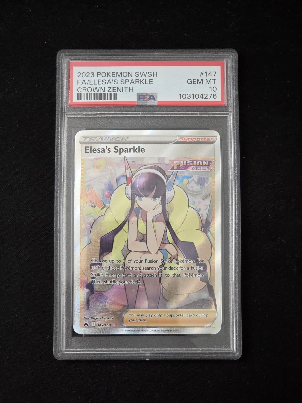 2023 POKEMON Elesa's Sparkle (Full Art) 147/159 Crown Zenith PSA 10 GEM MINT