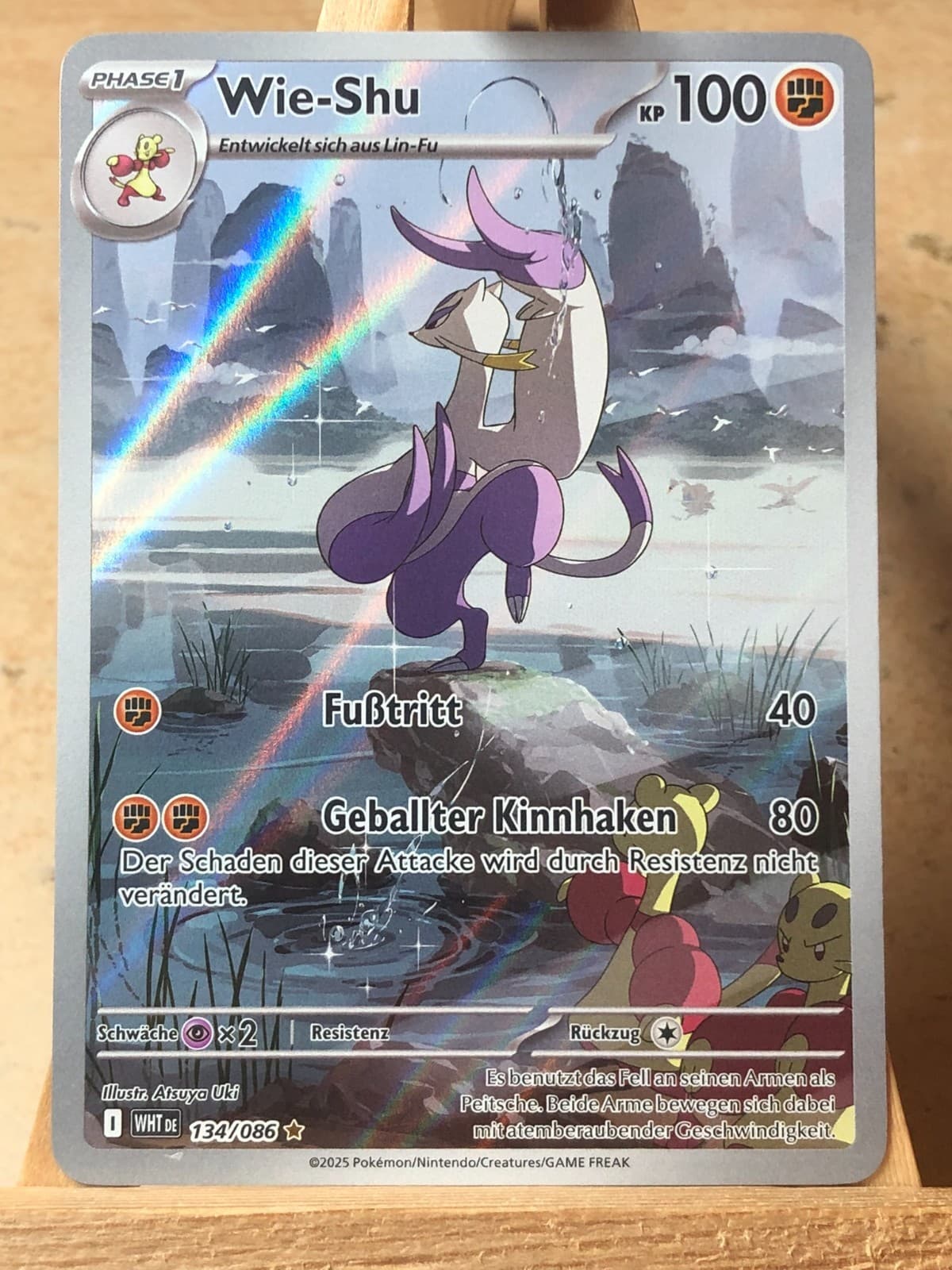Pokemon Karte: Wie-Shu 134/086 Weiße Flammen Near Mint Deutsch IR