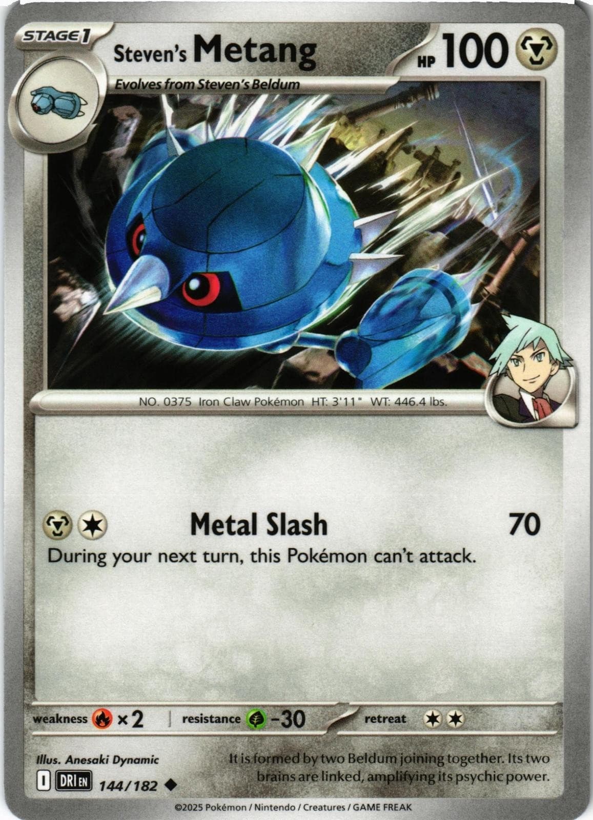 Pokémon SV10: Destined Rivals #144/182 Steven's Metang