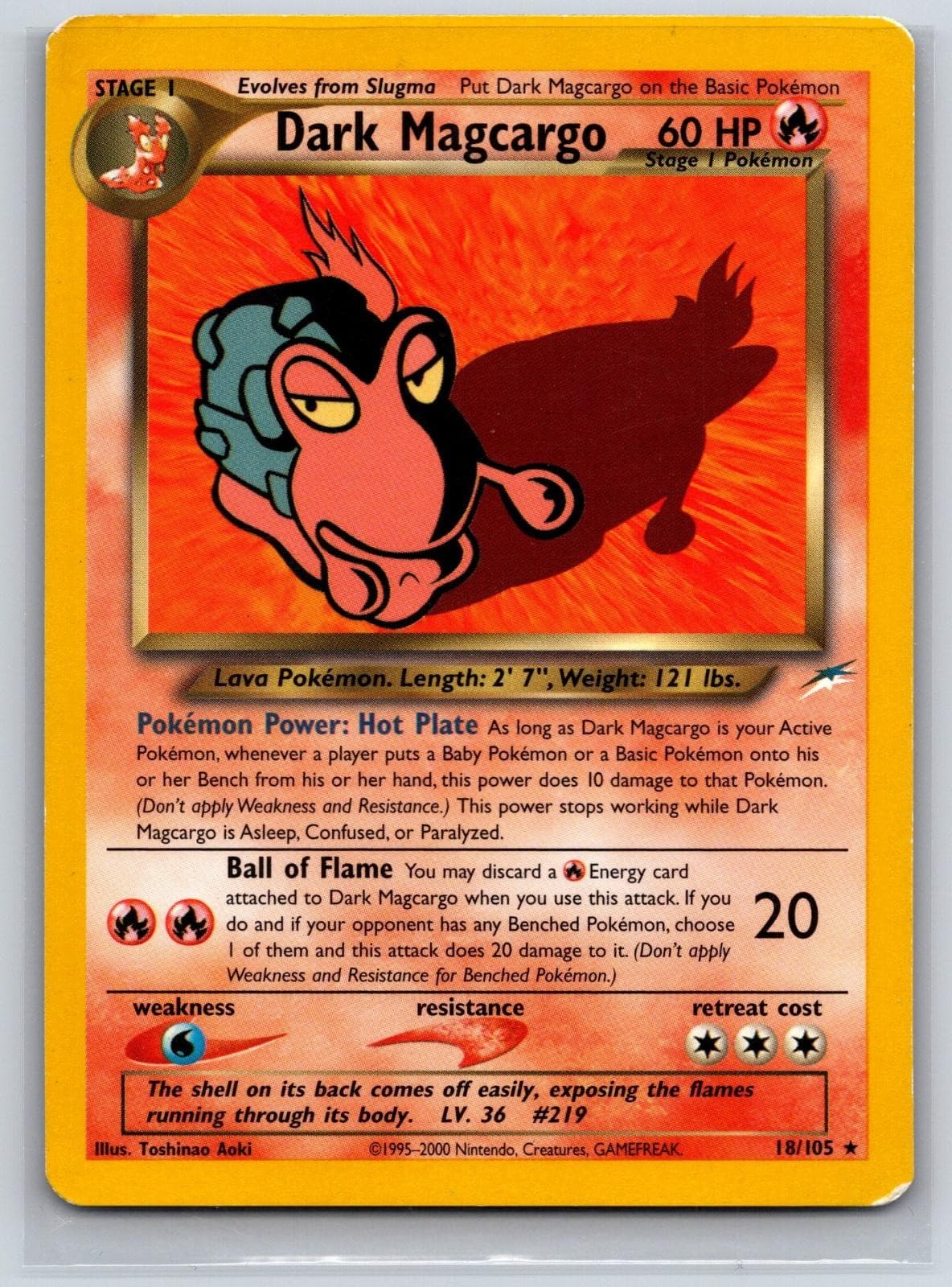 Dark Magcargo - 18/105 - MP - N4 - Unlimited Neo Destiny