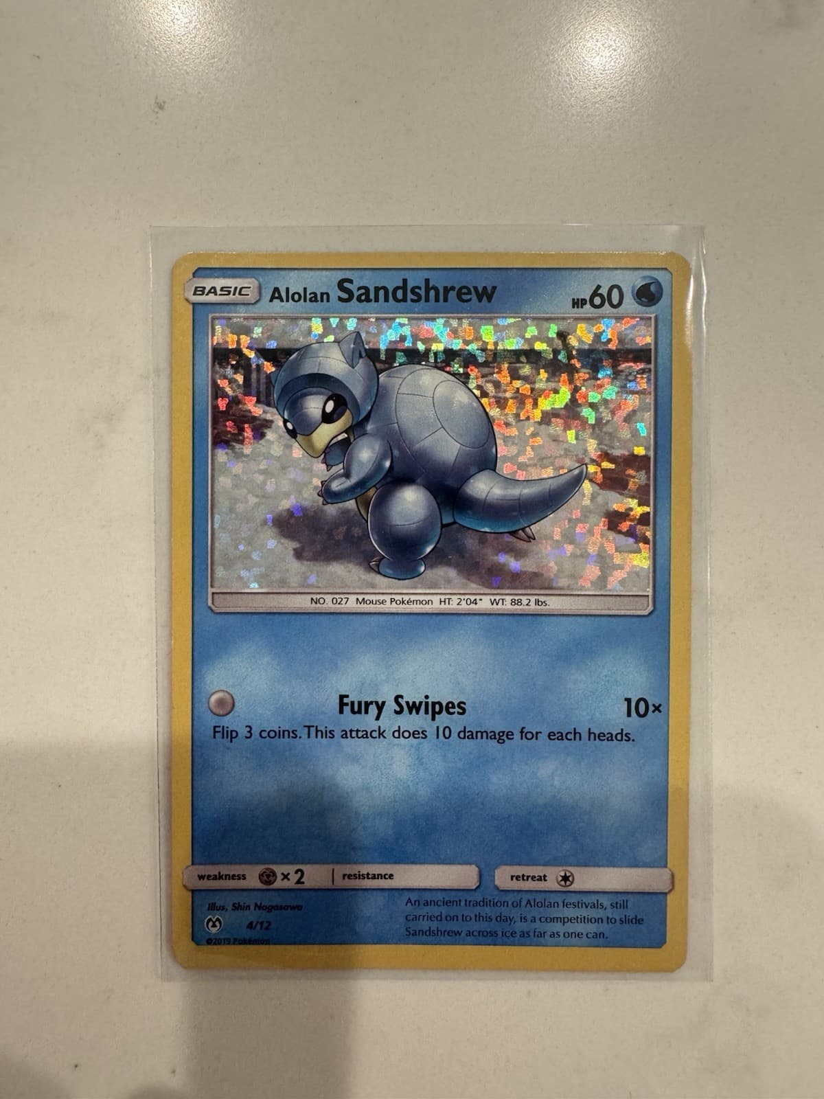 Alolan Sandshrew 004/012 McDonald's 2019 Holo Pokemon TCG