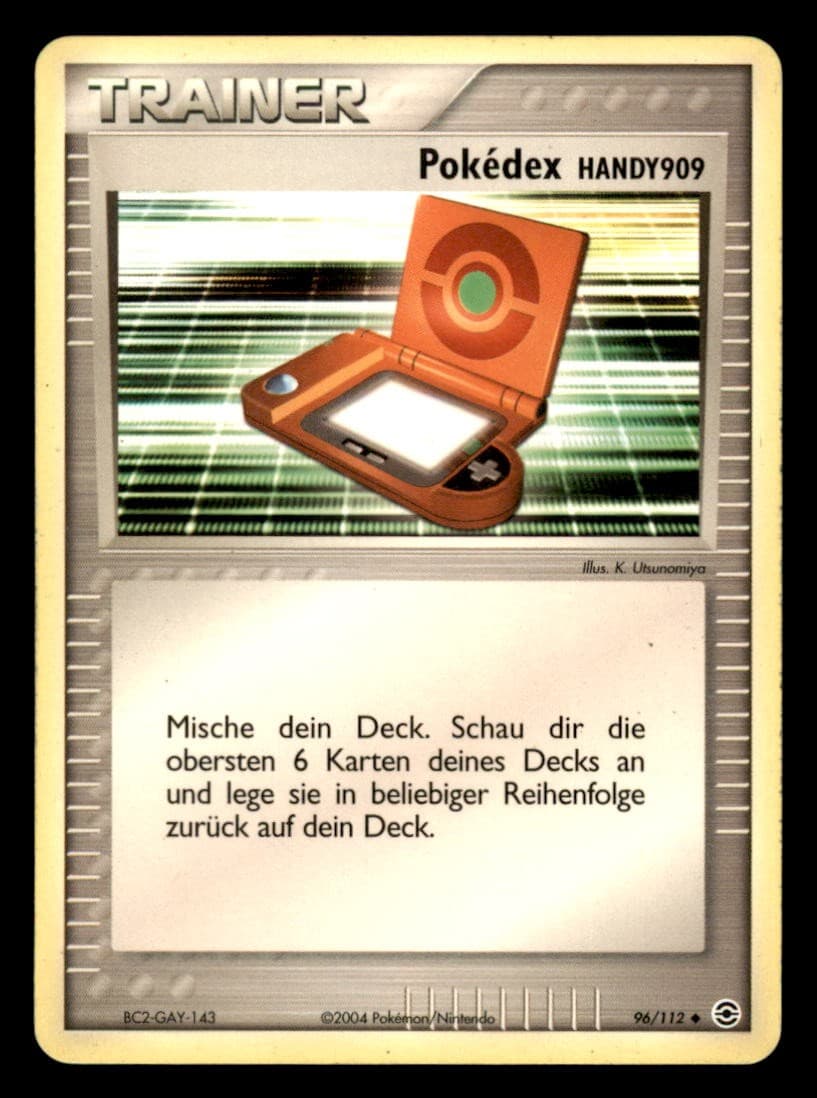 Pokemon Pokédex HANDY909 96/112 EX Feuerrot & Blattgrün Deutsch