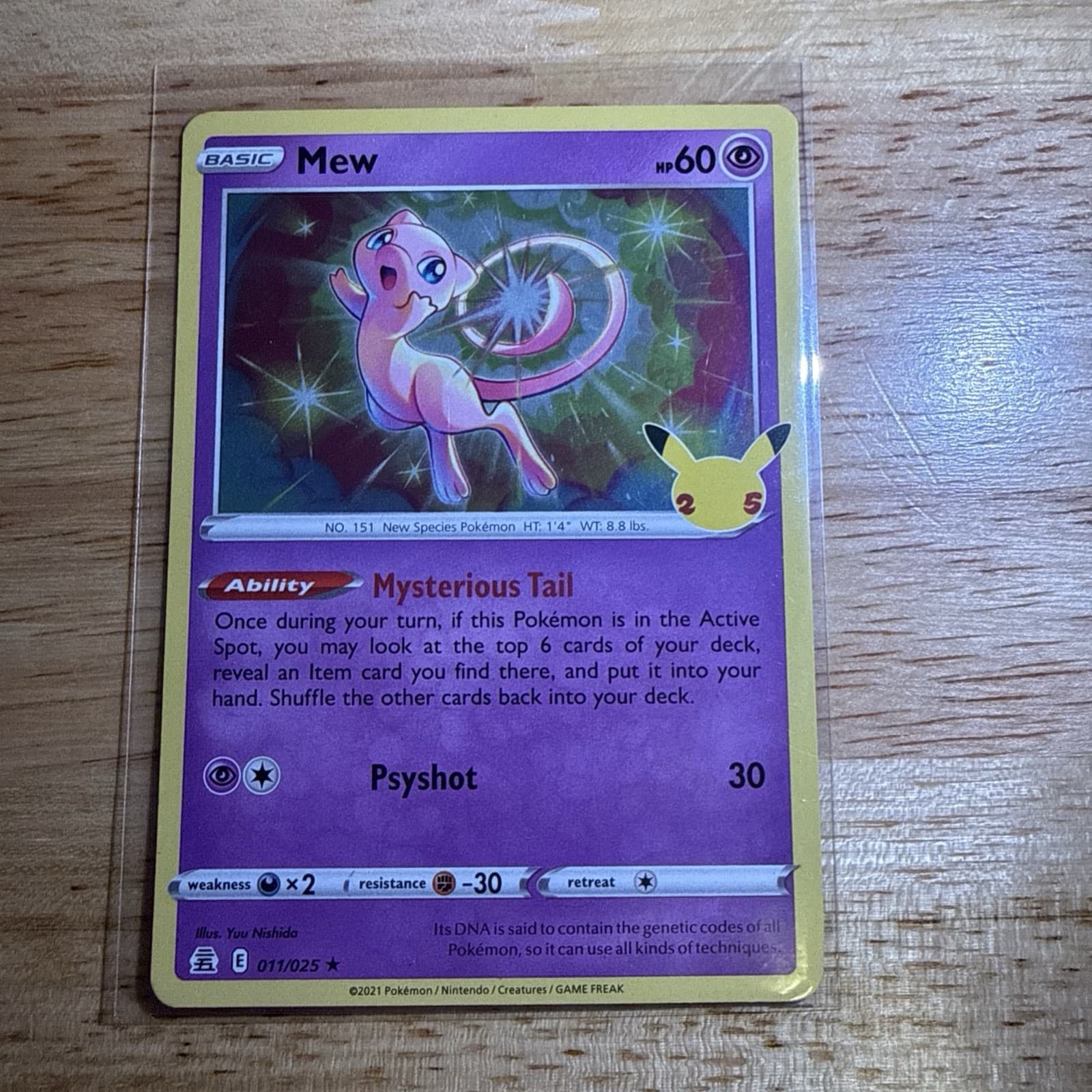 Pokemon TCG Mew Holo Card 11/25 Celebrations NM/M Condition