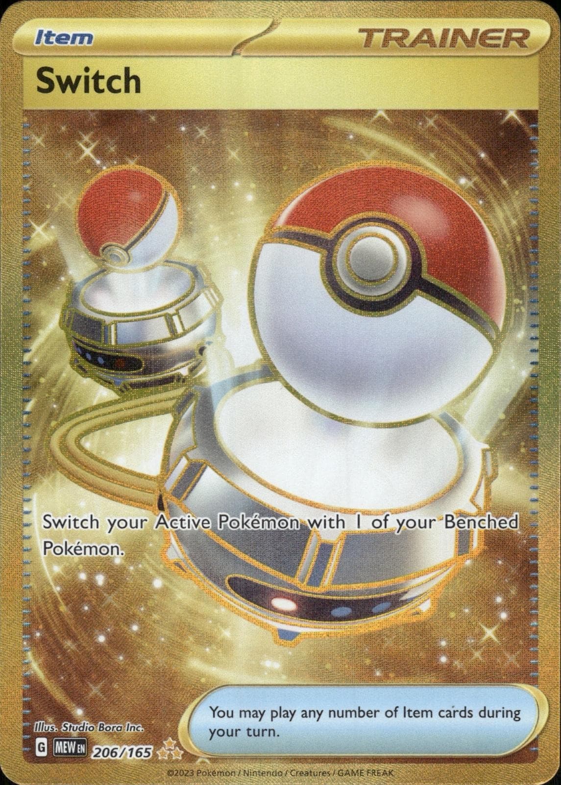 Switch 206/165 Hyper Rare 151 Pokemon Holo Near Mint